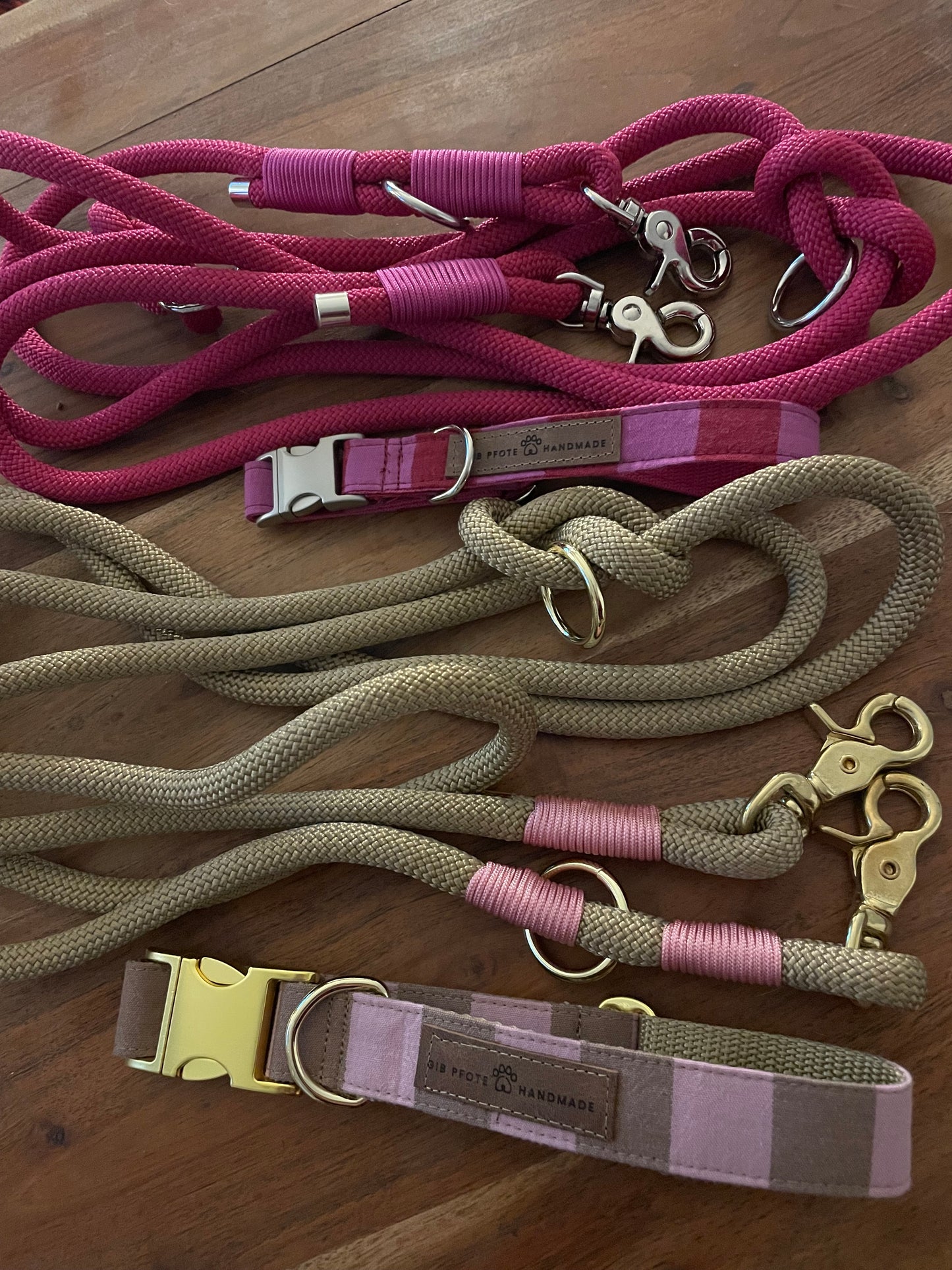 Halsband und Leine- Set "Summer- Stripes"